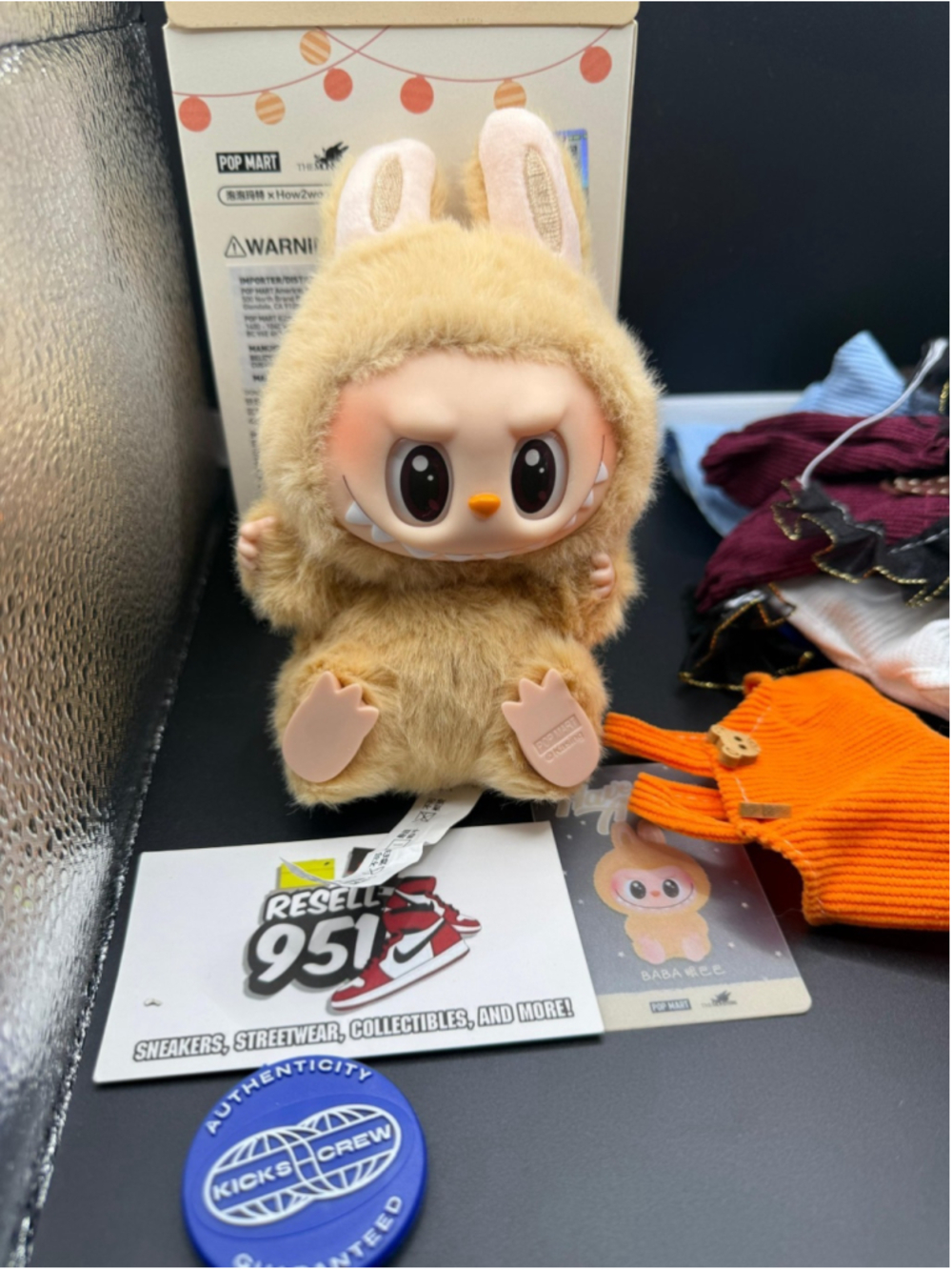 Pop Mart The Monsters Labubu Have A Seat V2 BABA Vinyl Plush Pendant Figure